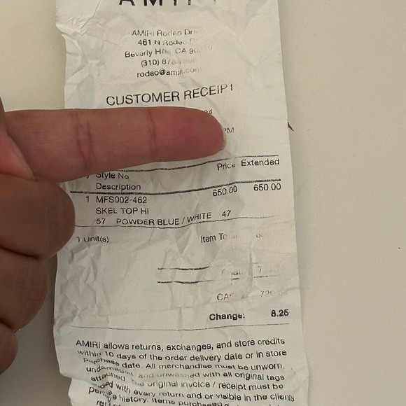 Amiri shoes - Powder blue high top skeleton - Picture 7 of 8